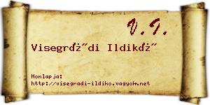 Visegrádi Ildikó névjegykártya