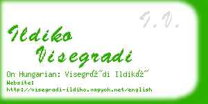 ildiko visegradi business card